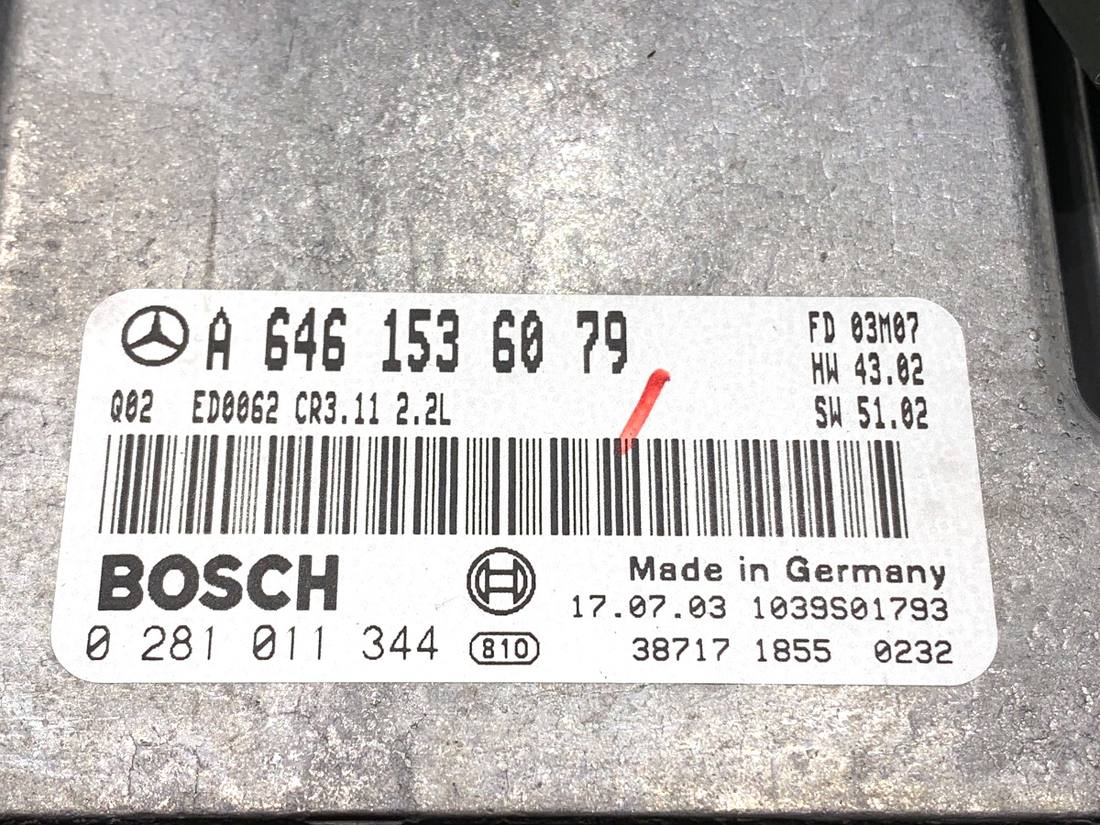 ЕБУ блок управління двигуна Mercedes E W211 A6461536079 — фото деталі 6