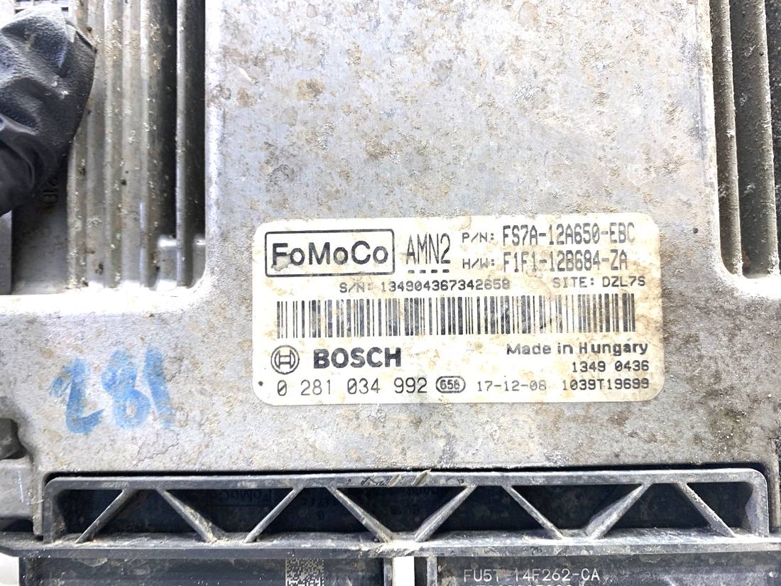 ЕБУ блок управління двигуна Ford Mondeo 0281034992 FS7A-12A650-EBC — фото деталі 4