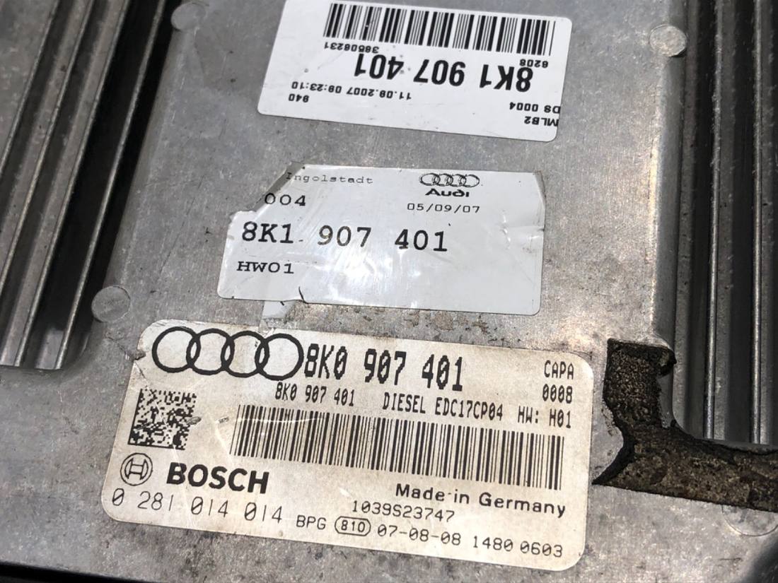 ЕБУ блок управління двигуна Audi A5 8T 8K0907401 — фото деталі 4
