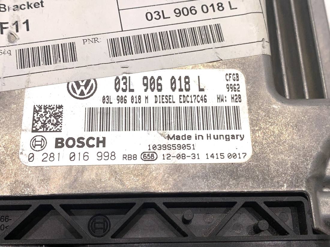 ЕБУ блок управління двигуна Seat Alhambra 03L906018L 0281016998 — фото деталі 5