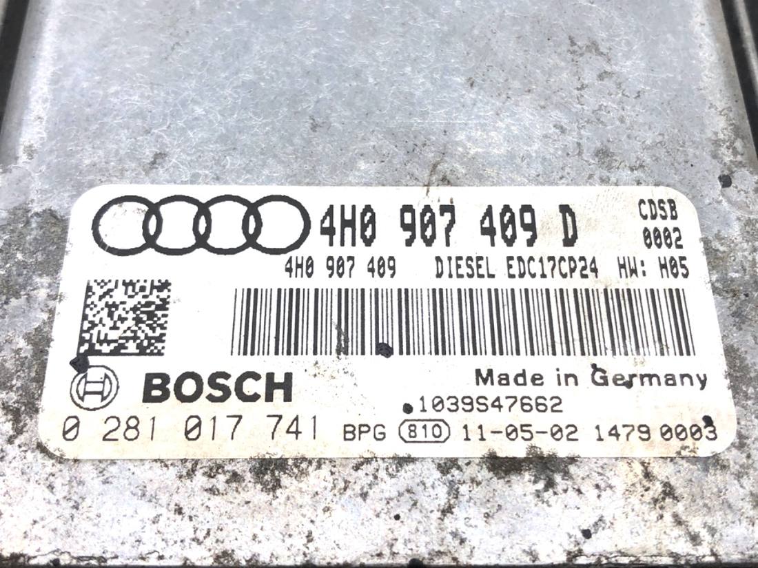 ЕБУ блок управління двигуна Audi A8 D4 4H0907409D 0281017741 — фото деталі 4