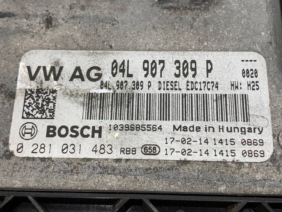 ЕБУ блок управління двигуна Volkswagen Tiguan 04L907309P 0281031483 — фото деталі 4