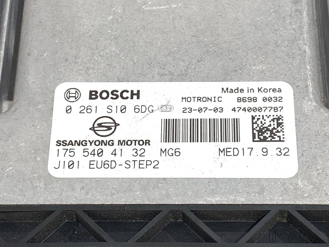 ЕБУ блок управління двигуна Ssangyong Torres 0261S106DG 1755404132 — фото деталі 4