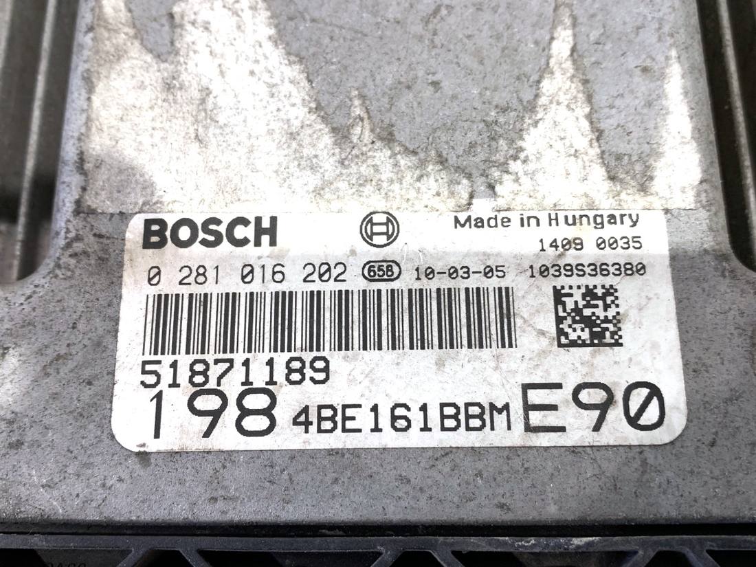 ЕБУ блок управління двигуна Fiat Bravo 0281016202 51871189 — фото деталі 3