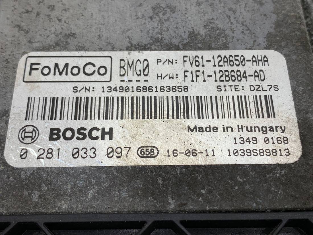 ЕБУ блок управління двигуна Ford Transit Connect 0281033097 FV61-12A650-AHA — фото деталі 4