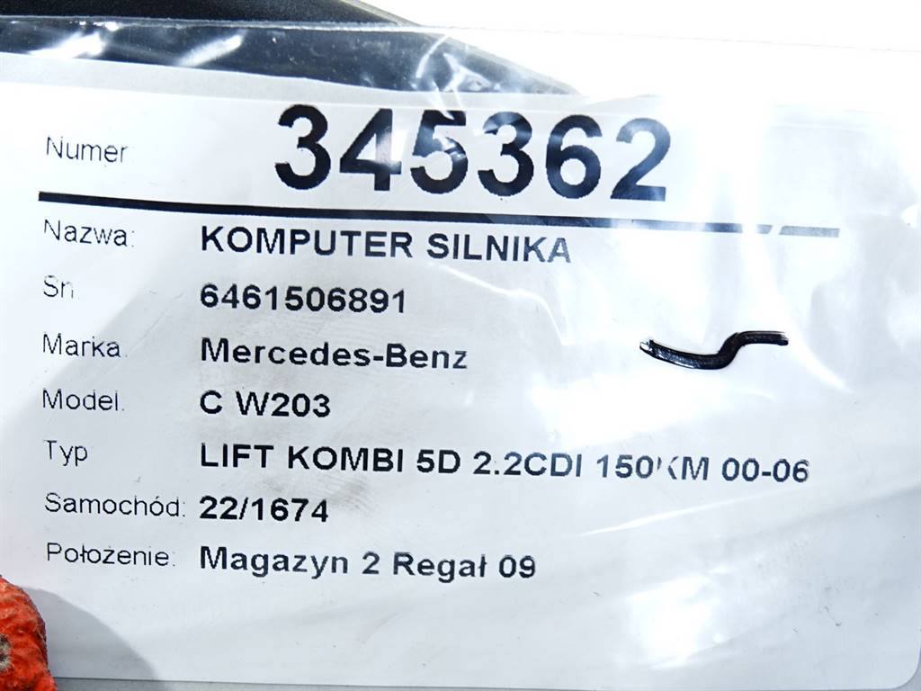 ЕБУ блок управління двигуна Mercedes C W203 6461506891 — фото деталі 5