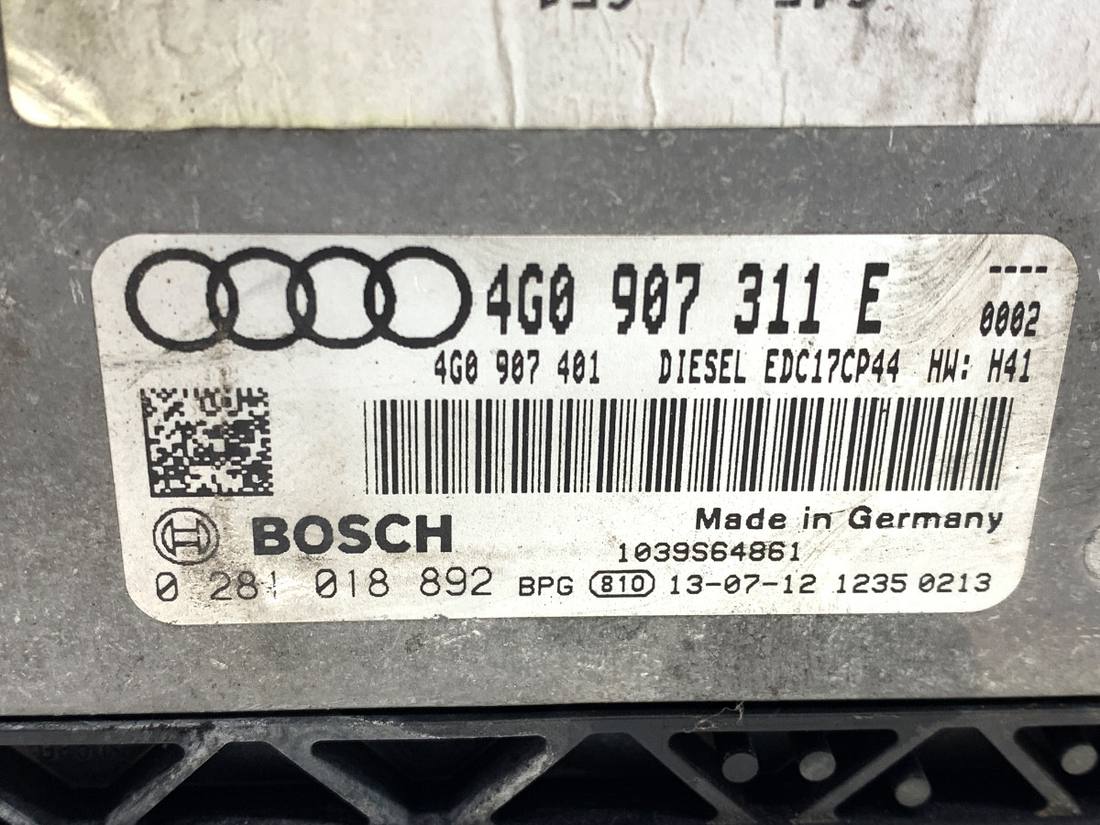 ЕБУ блок управління двигуна Audi A6 C7 4G0907311E 0281018892 — фото деталі 4