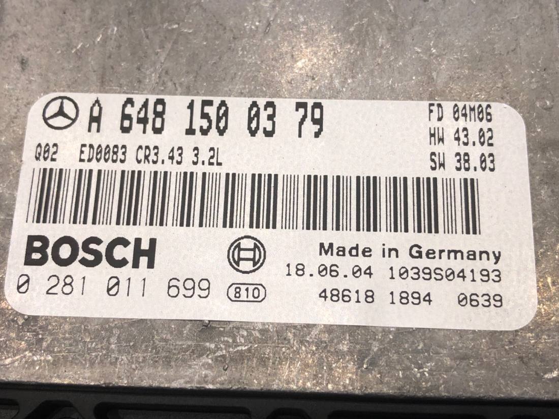 ЭБУ блок управления двигателем Mercedes E W211 A6481500379 0281011699 — фото детали 5