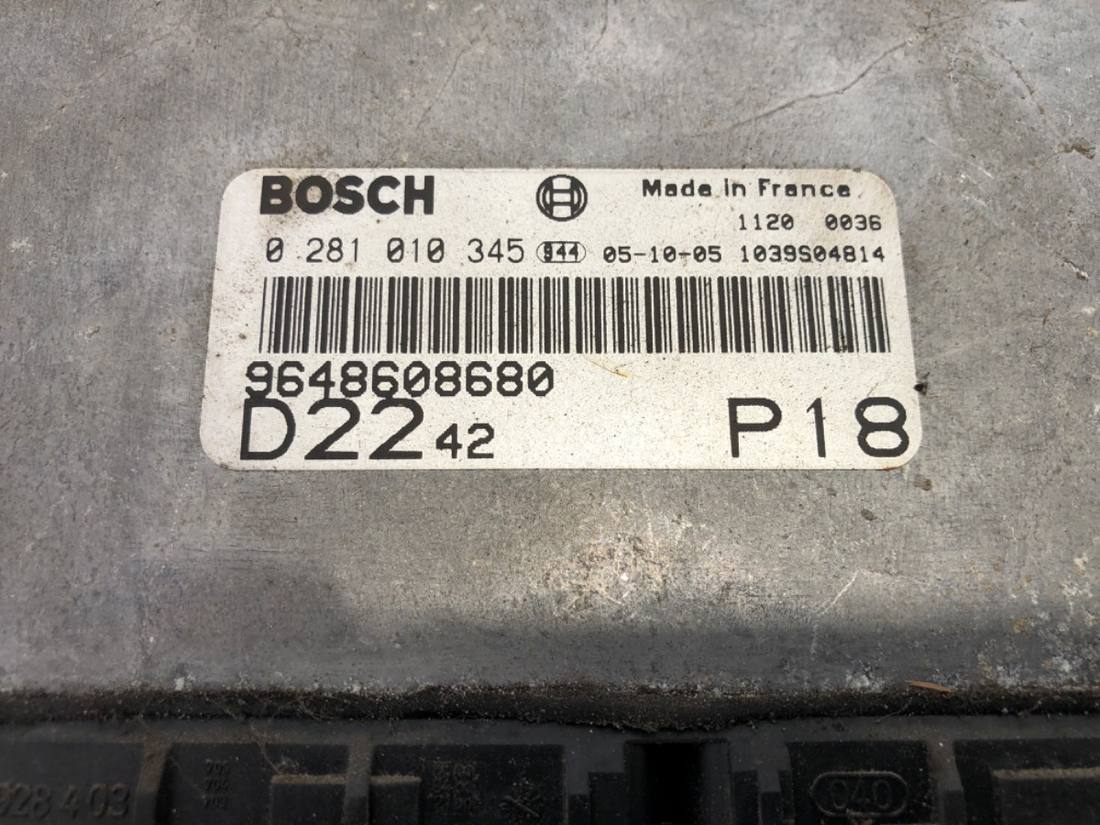 ЕБУ блок управління двигуна Peugeot Boxer 9648608680 0281010345 — фото деталі 2