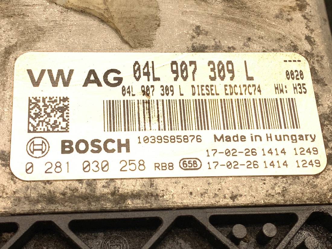 ЕБУ блок управління двигуна Audi A5 8T 04L907309L 0281030258 — фото деталі 4