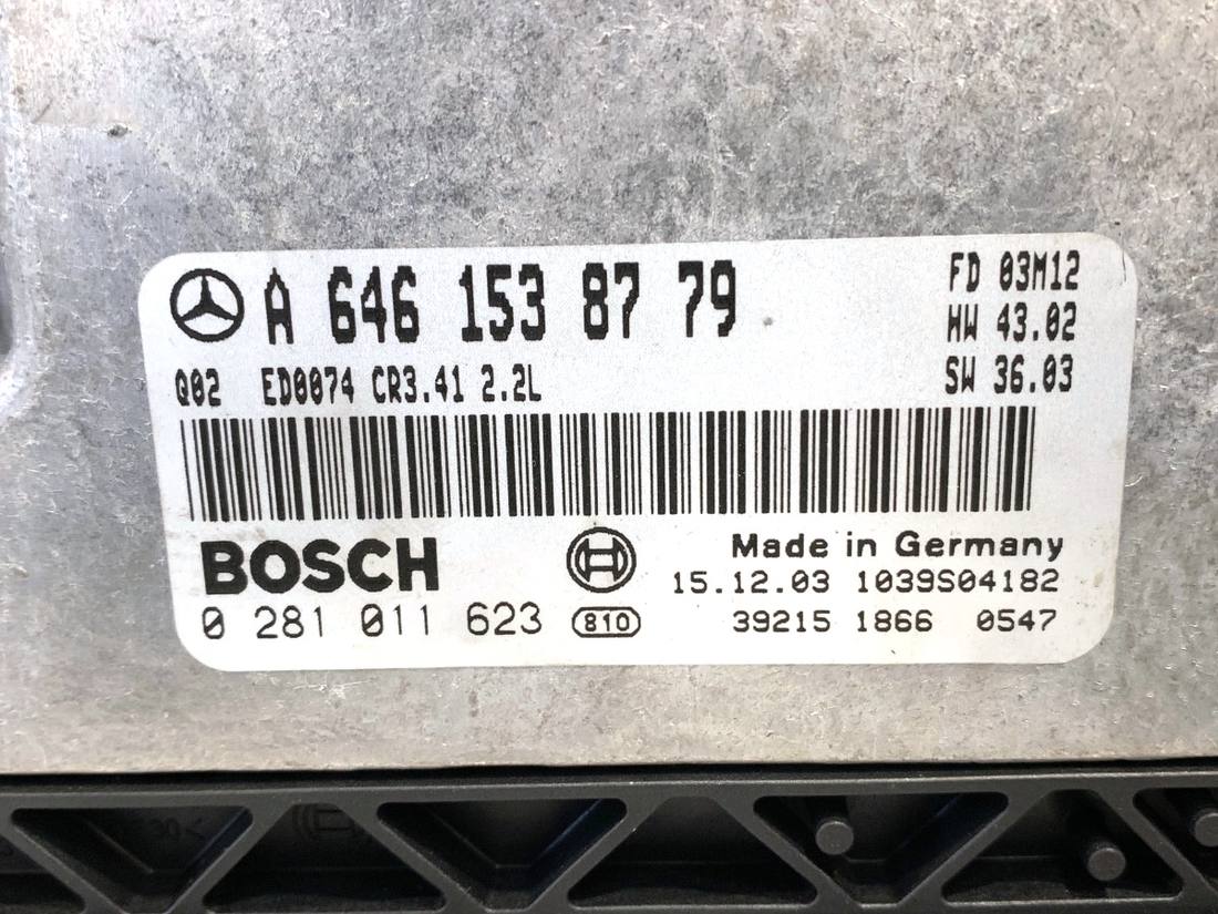 ЭБУ блок управления двигателем Mercedes E W211 6461538779 0281011623 — фото детали 3