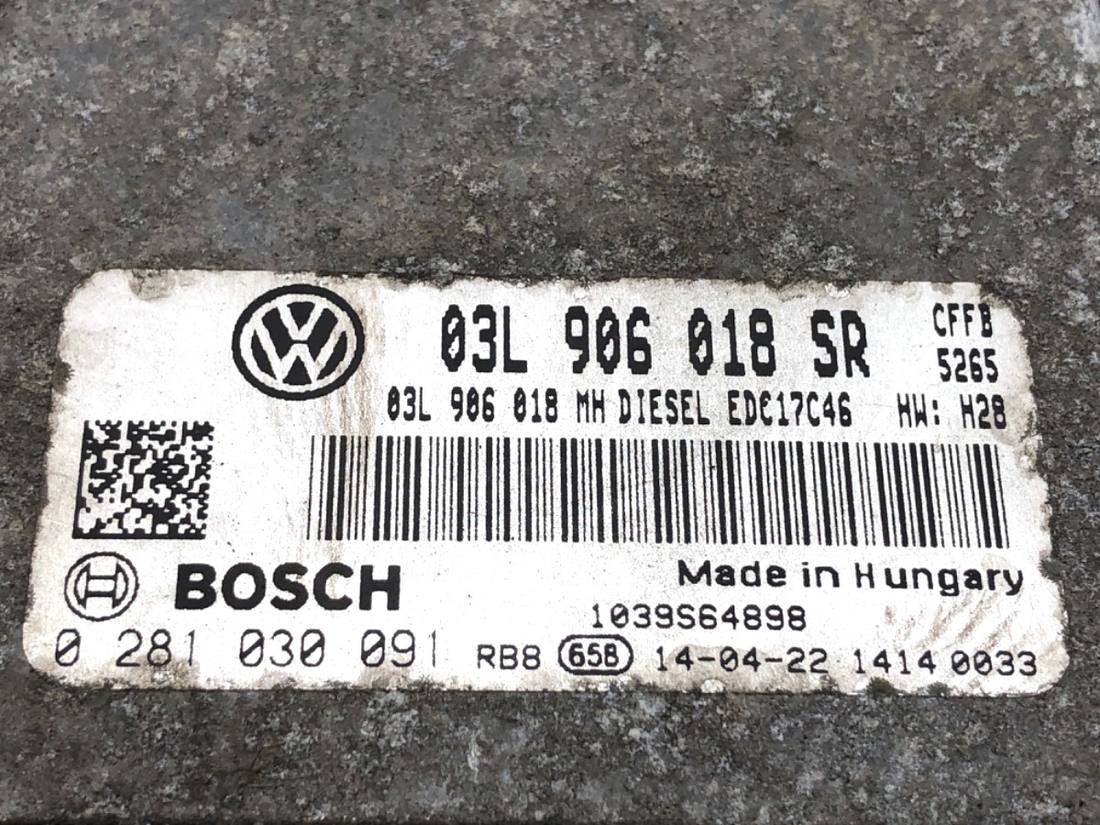 ЕБУ блок управління двигуна Skoda Superb 2 03L906018SR 0281030091 — фото деталі 4