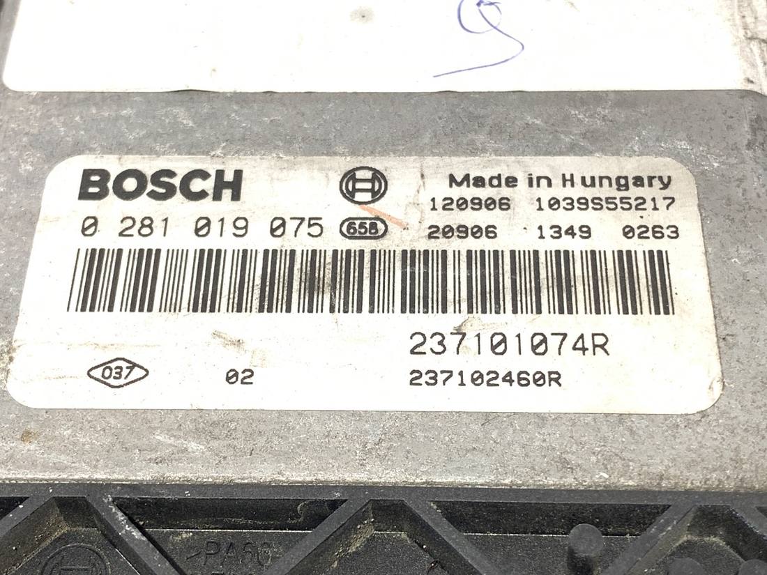 ЕБУ блок управління двигуна Renault Scenic 3 0281019075 237101074R — фото деталі 4