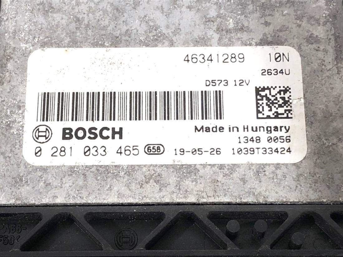 ЕБУ блок управління двигуна Fiat Doblo 46341289 0281033465 — фото деталі 4