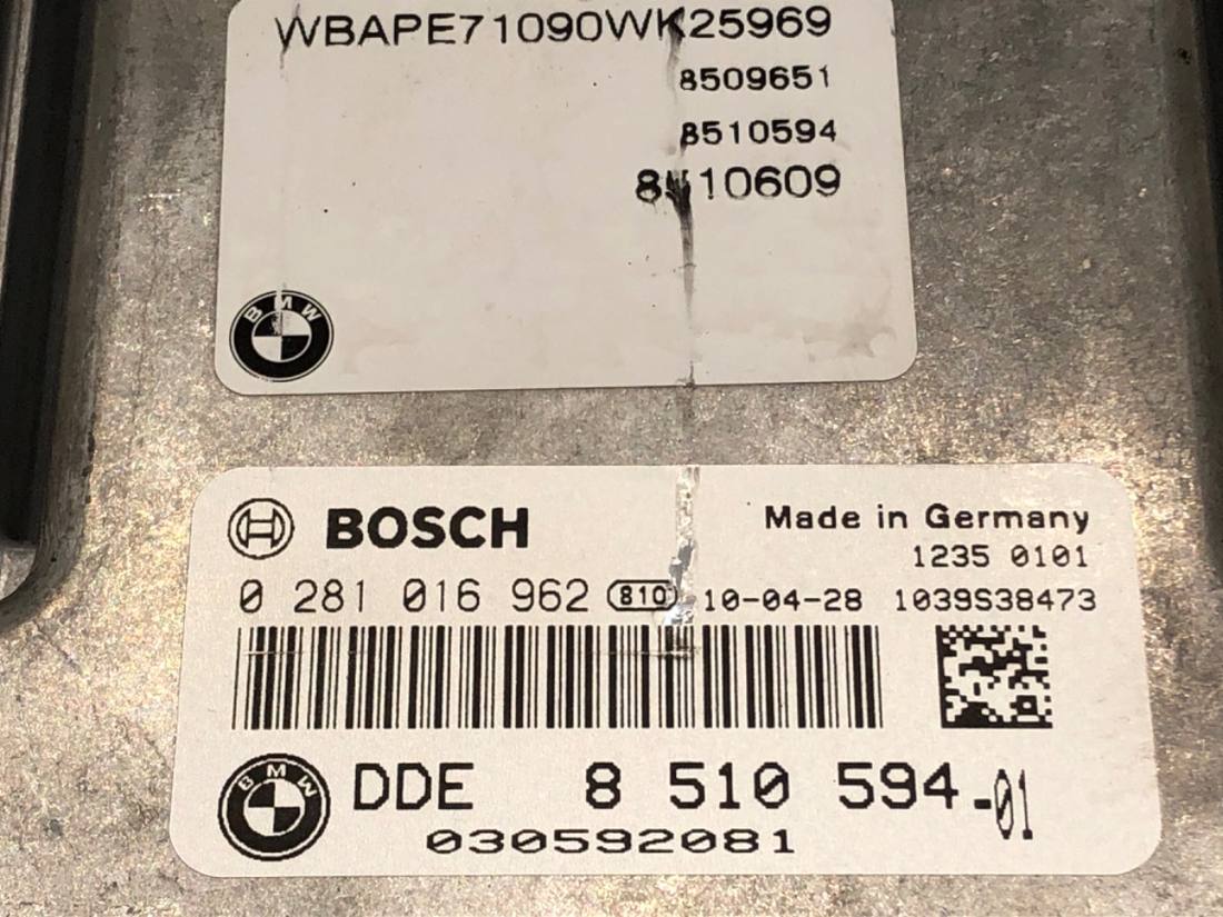 ЕБУ блок управління двигуна BMW X3 E83 8510594 0281016962 — фото деталі 4