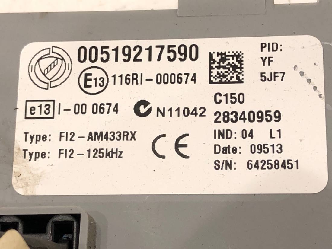 ЕБУ блок управління двигуна Fiat Doblo 51915419 00519217590 — фото деталі 9