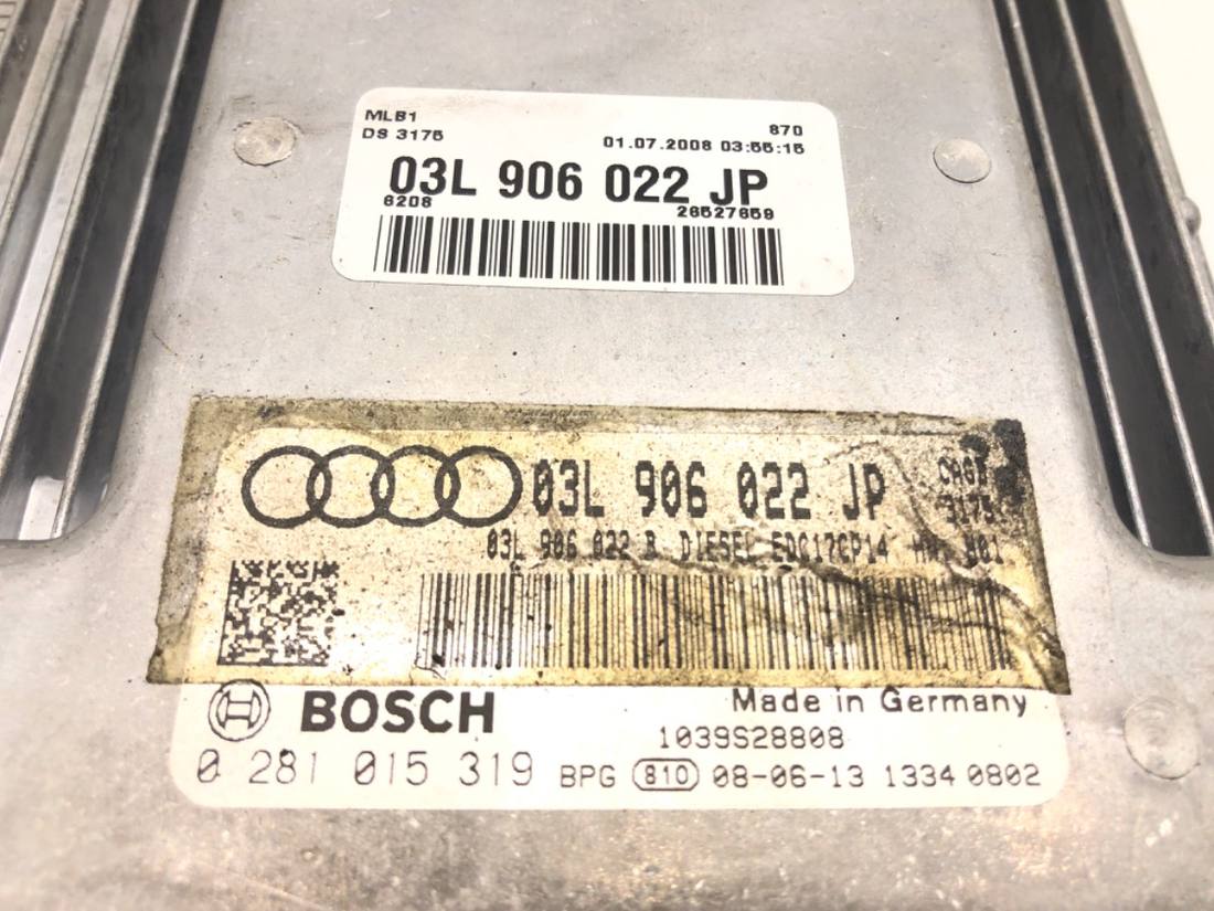 ЕБУ блок управління двигуна Audi A4 B8 0281015319 03L906022JP — фото деталі 3