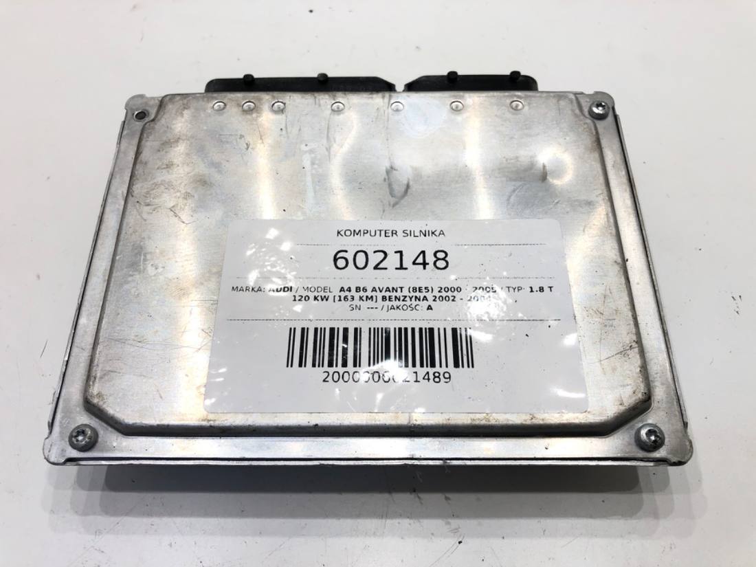 ЕБУ блок управління двигуна Audi A4 B6 0261207943 8E0909518AA — фото деталі 2