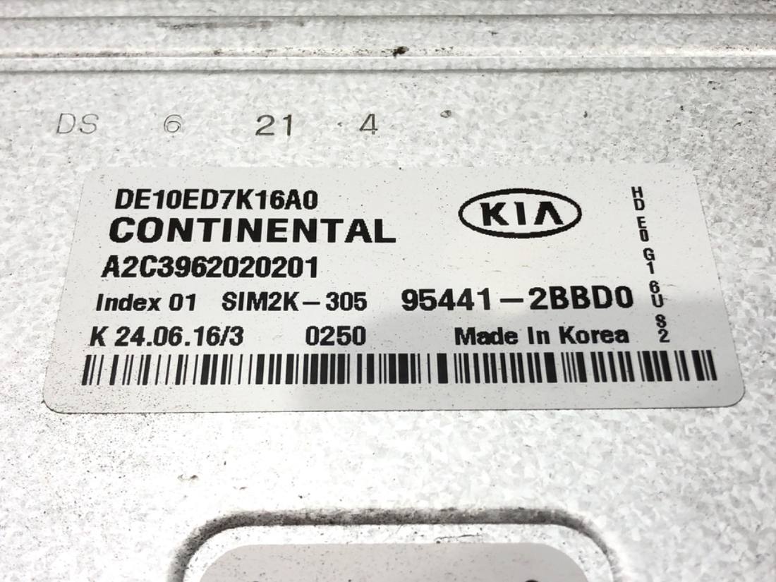 ЕБУ блок управління двигуна Kia Niro 95441-2BBD0 A2C3962020201 — фото деталі 3