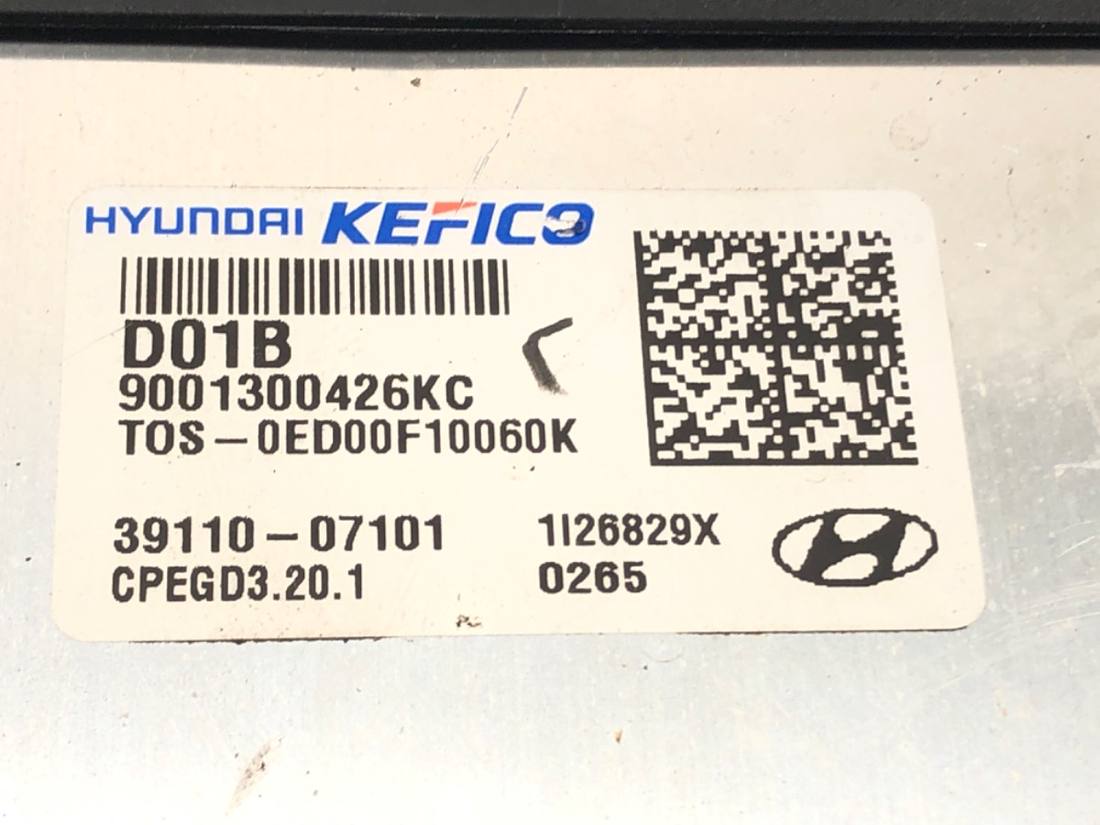 ЕБУ блок управління двигуна Hyundai Kona 39110-07101 9001300426KC — фото деталі 3