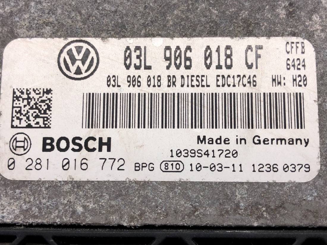 ЕБУ блок управління двигуна Skoda Superb 2 03L906018CF 0281016772 — фото деталі 4