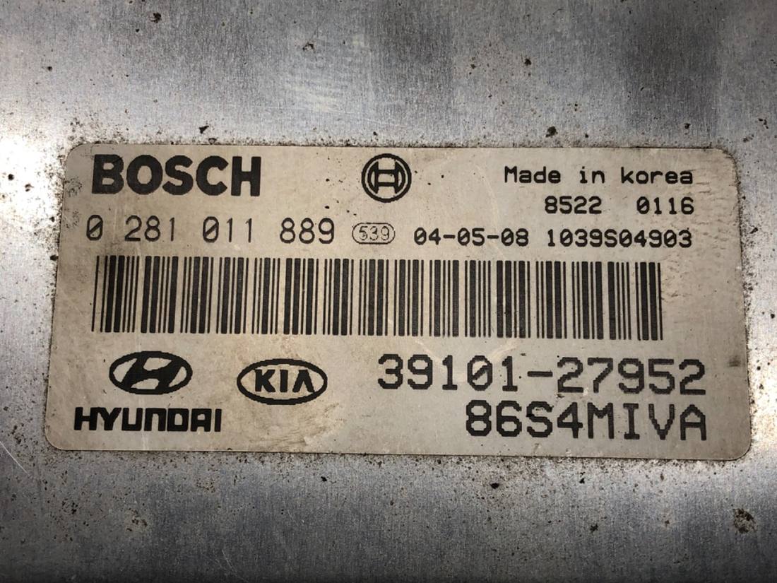 ЕБУ блок управління двигуна Hyundai Santa Fe 39101-27952 0281011889 — фото деталі 4