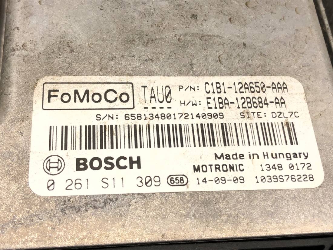 ЕБУ блок управління двигуна Ford Fiesta C1B1-12A650-AAA 0261S11309 — фото деталі 4