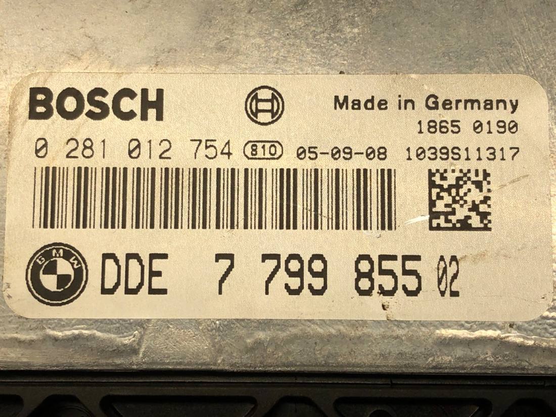 ЭБУ блок управления двигателем BMW 5 E60 0281012754 7799855 — фото детали 3
