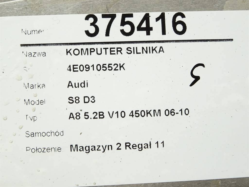 ЕБУ блок управління двигуна Audi A8 D3 4E0910552K — фото деталі 5