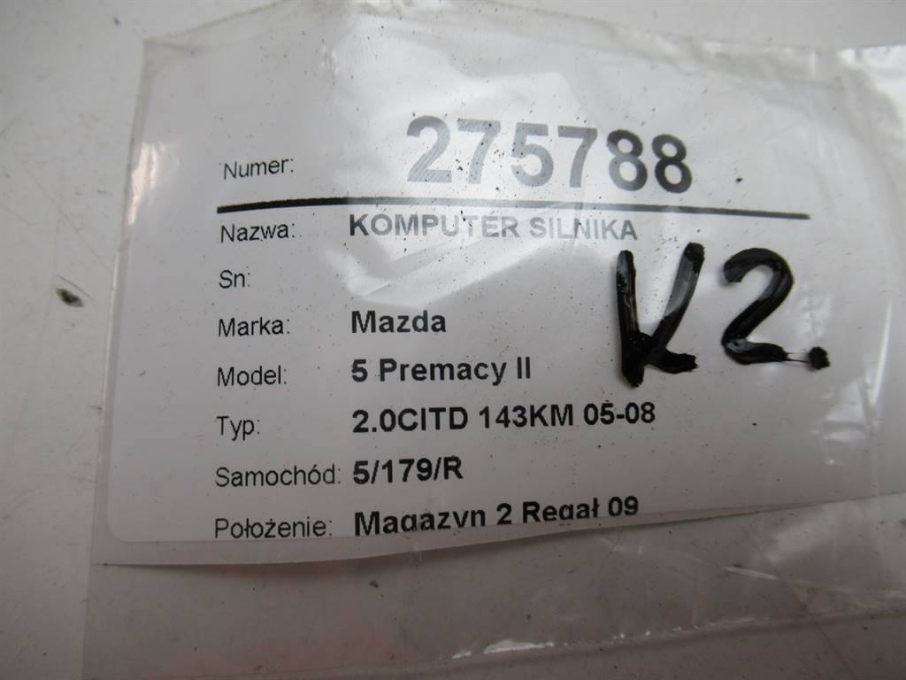ЕБУ блок управління двигуна Mazda 5 RF7P18881S 275800-6682 — фото деталі 9
