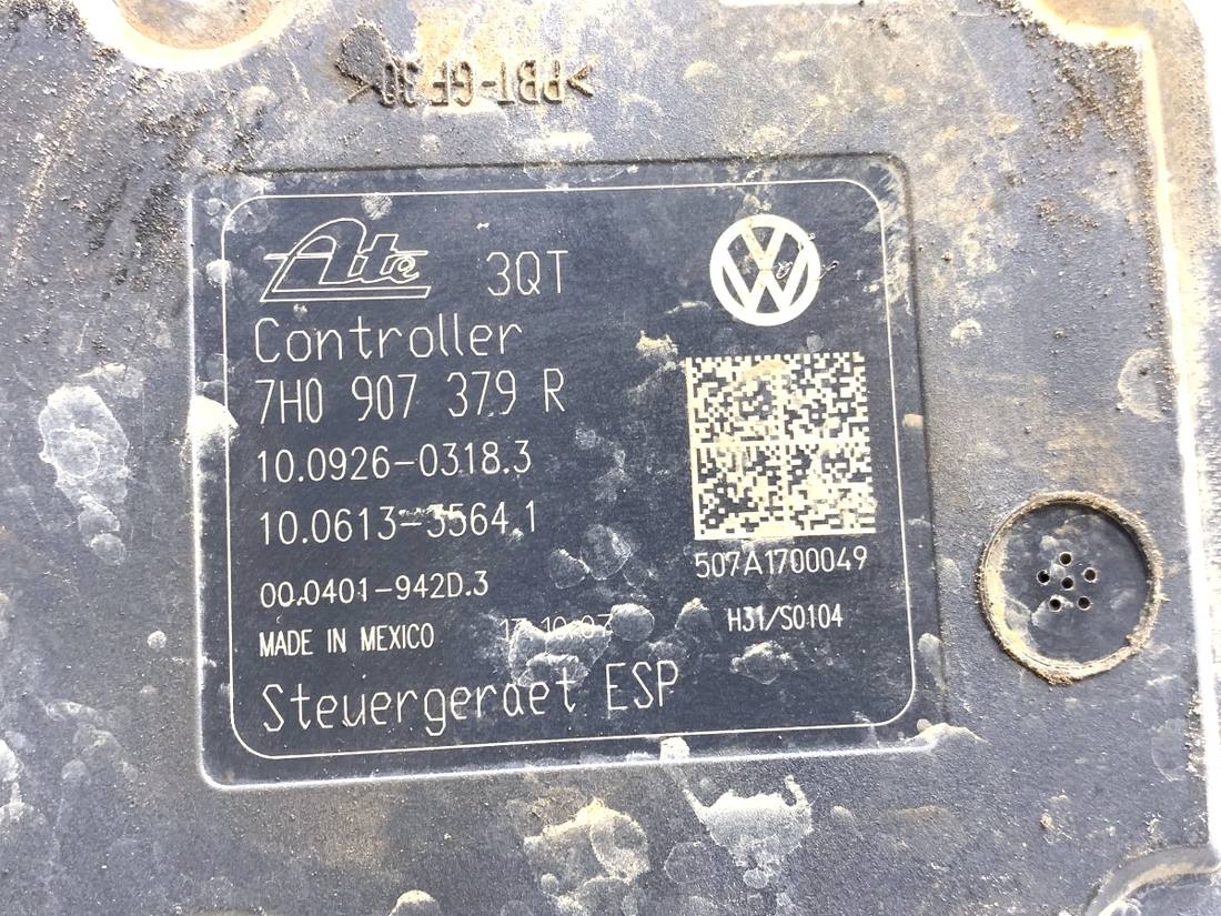 Блок керування ABS АБС Volkswagen Transporter T5 7H0614517B — фото деталі 6