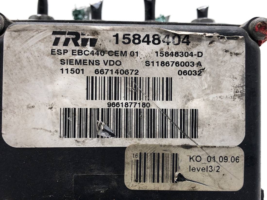 Блок керування ABS АБС Peugeot 407 15848404 — фото деталі 8