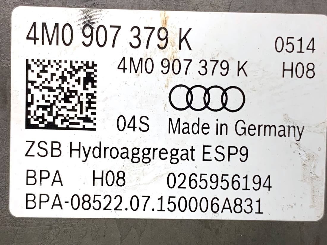 Блок керування ABS АБС Audi Q7 4M0907379K 4M0614517N — фото деталі 5