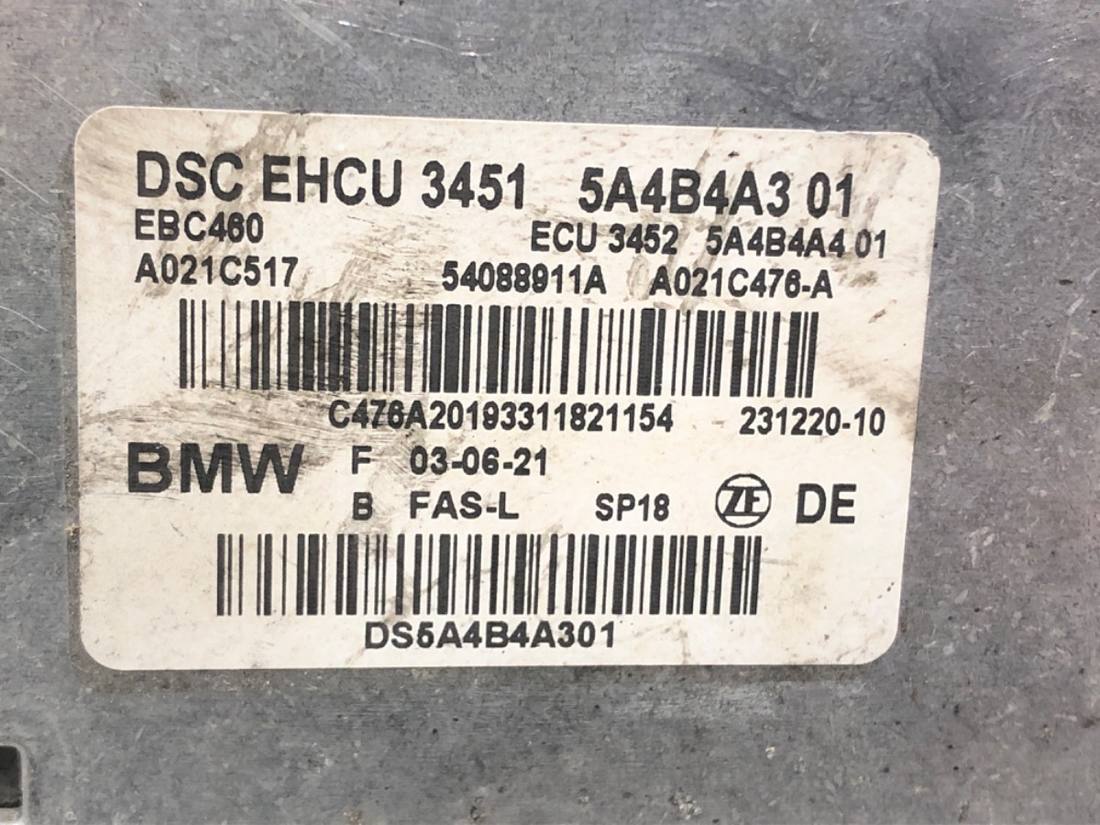 Блок керування ABS АБС BMW 3 G20 54088911A A021C476 — фото деталі 5