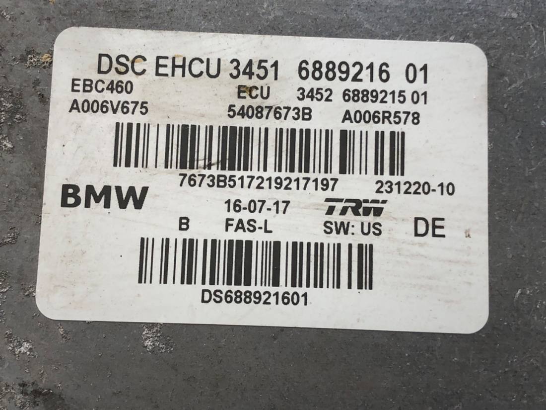 Блок управления ABS АБС BMW 5 G30 6889216 — фото детали 4