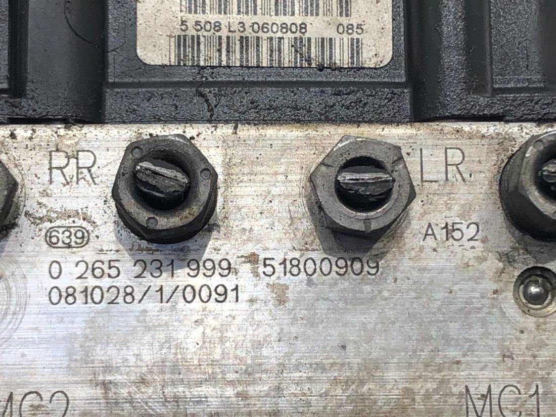 Блок керування ABS АБС Fiat Linea 51800909 0265800663 — фото деталі 5