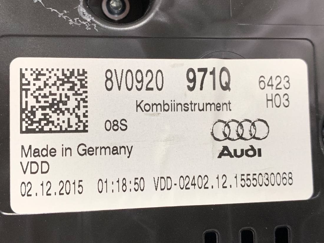 Щиток приборов Audi A3 8V 8V0920971Q — фото детали 4