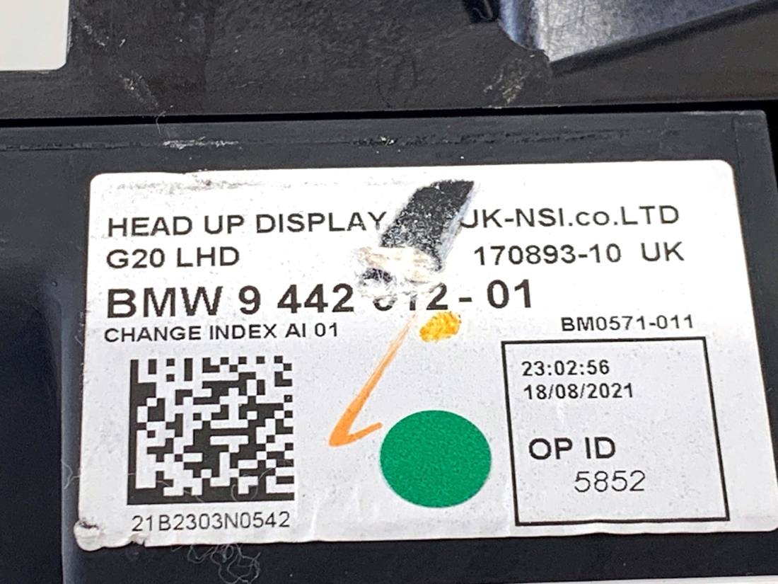 Монітор дисплей бортовий комп'ютер BMW 3 G20 9442012 — фото деталі 5
