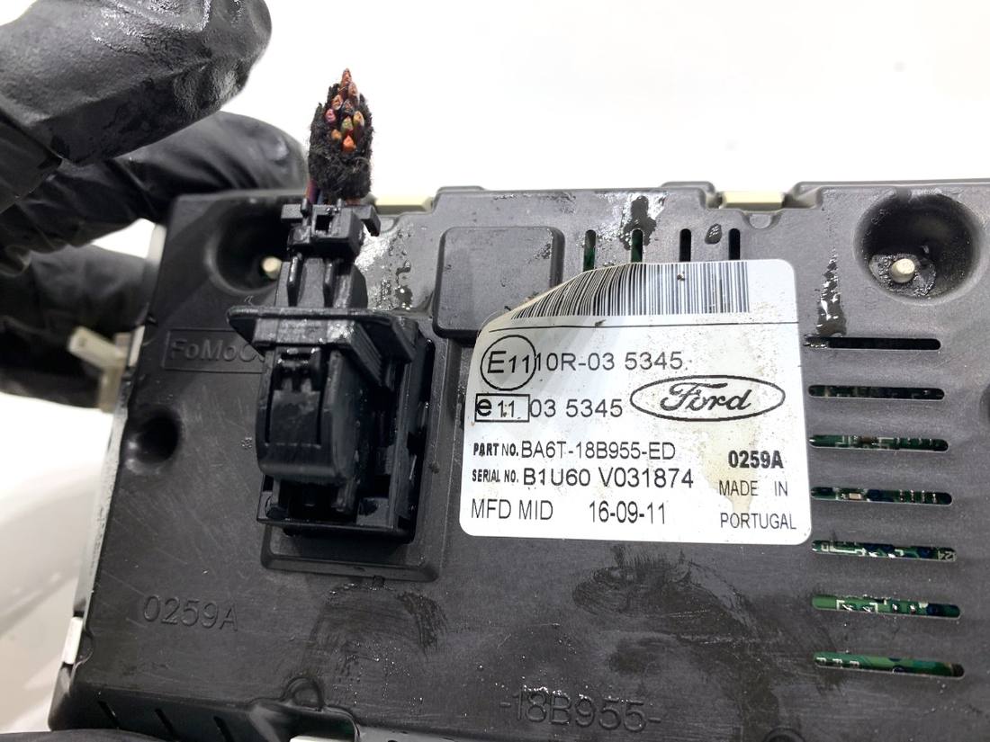 Монітор дисплей бортовий комп'ютер Ford Fiesta BA6T-18B955-ED — фото деталі 5