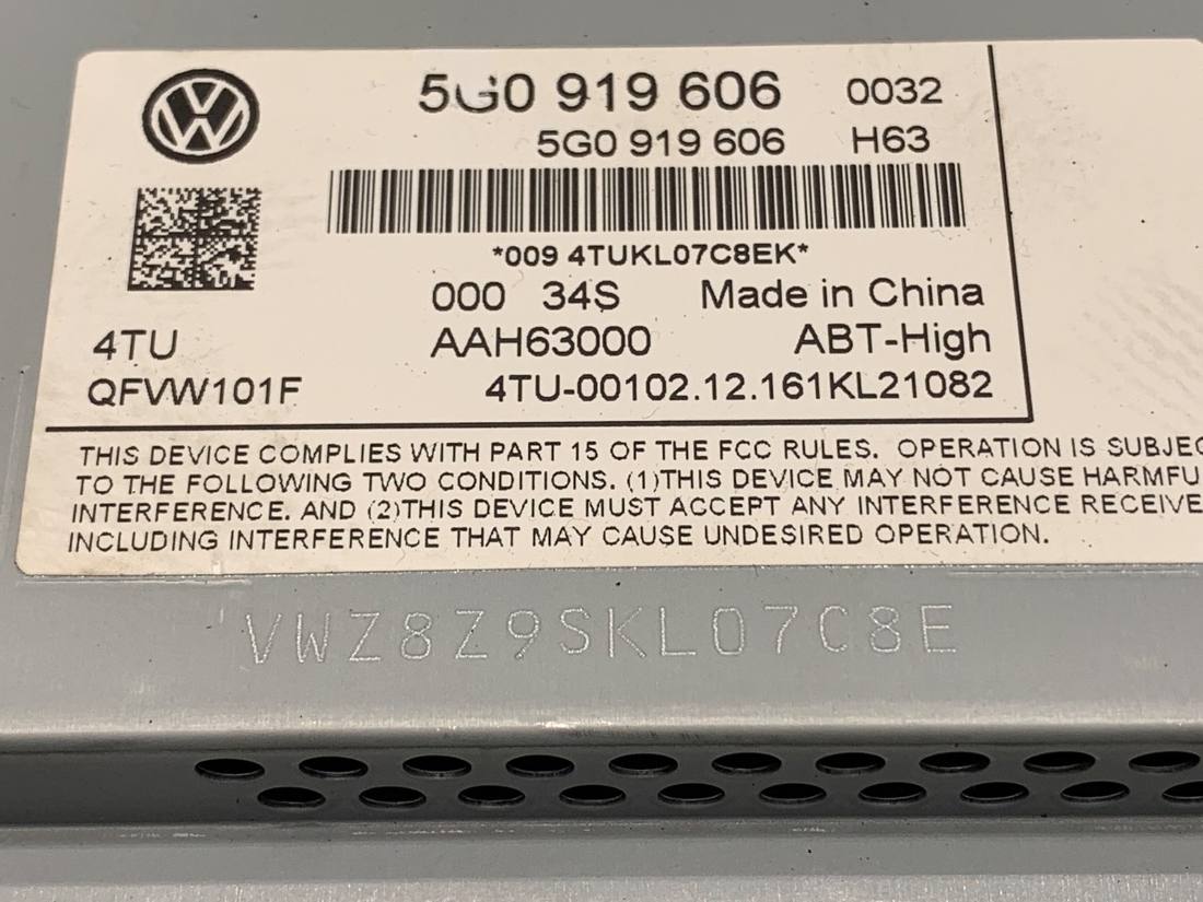 Монітор дисплей бортовий комп'ютер Volkswagen Tiguan 5G0919606 — фото деталі 6