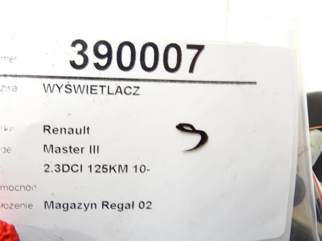 Монітор дисплей бортовий комп'ютер Renault Master — фото деталі 4