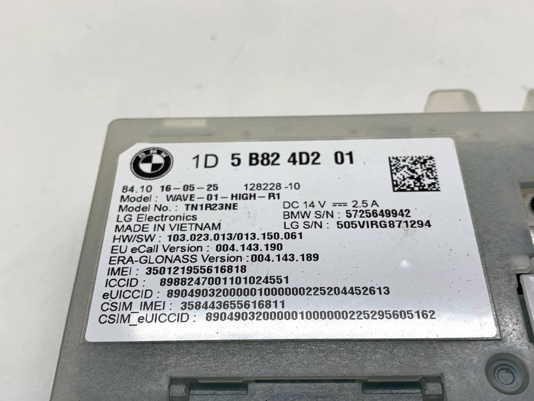 Блок керування модуль BMW 1 F70 5B824D2 — фото деталі 5