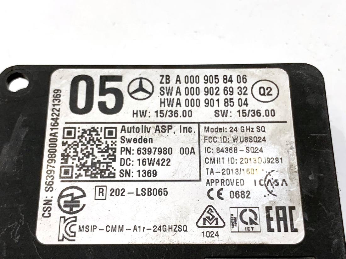 Блок керування модуль Mercedes C W205 A0009058406 — фото деталі 3