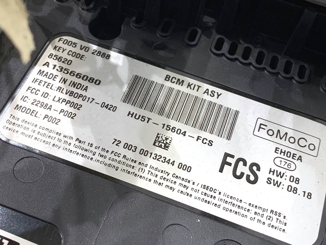 Блок керування модуль Ford ECOSPORT HU5T-15604-FCS — фото деталі 4
