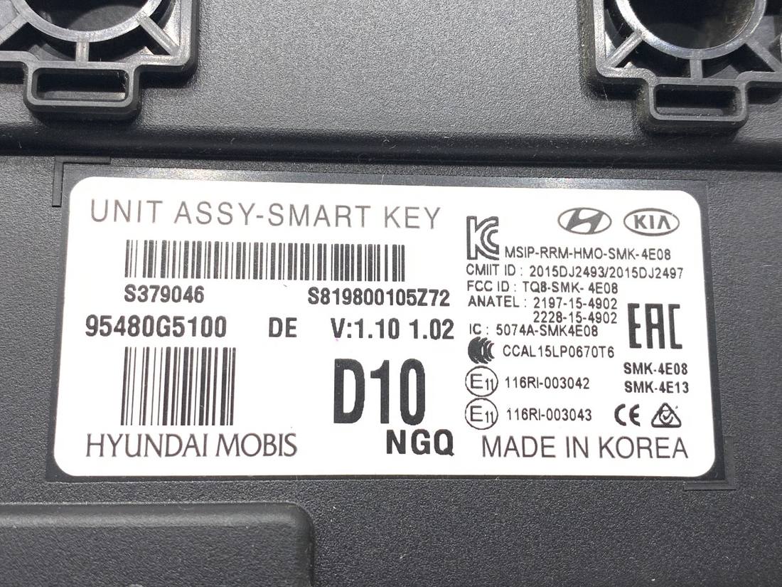 Блок керування модуль Kia Niro 95480-G5100 — фото деталі 4