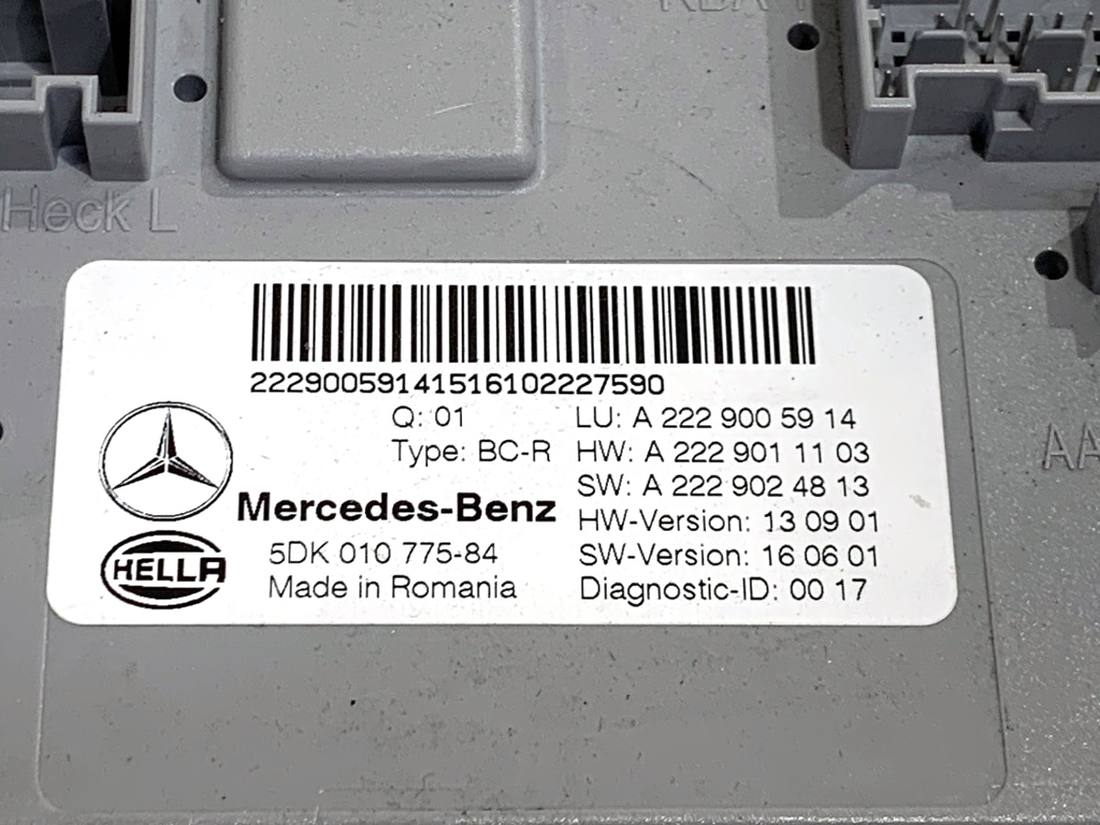 Блок керування модуль Mercedes C W205 A2229005914 — фото деталі 4