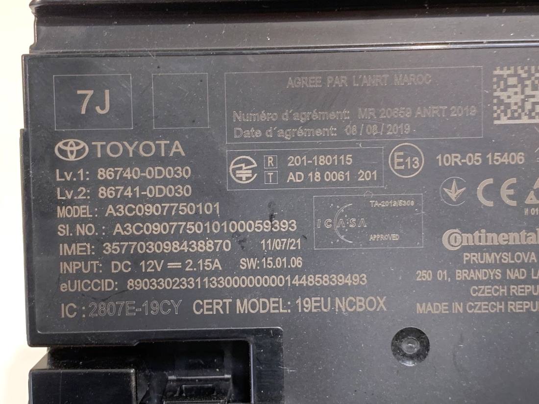 Блок керування модуль Toyota Yaris 3 86740-0D030 — фото деталі 4