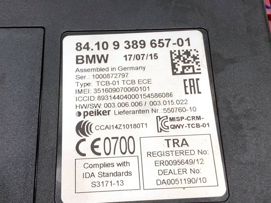 Блок керування модуль BMW 5 F10 9389657 — фото деталі 5