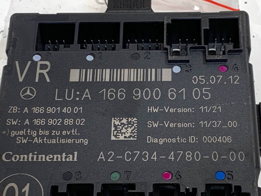 Блок управления модуль Mercedes GL X166 A1669006105 — фото детали 3