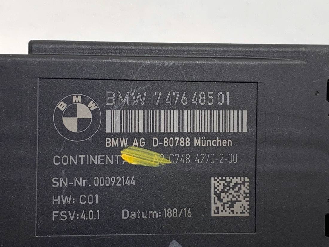 Блок керування модуль BMW 3 F30 7476485 — фото деталі 4